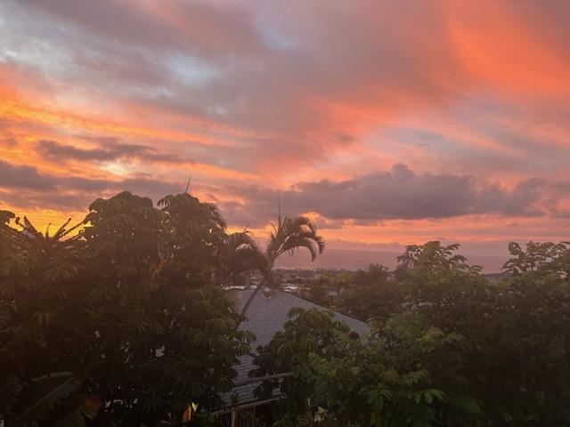 Deck sunset photo of Diamond Head National Monument in Honolulu with photo by Hawaii Concierge Couseling by Bruce Berger