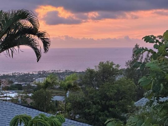 Rooftop sunset photo with photo by Hawaii Concierge Couseling by Bruce Berger